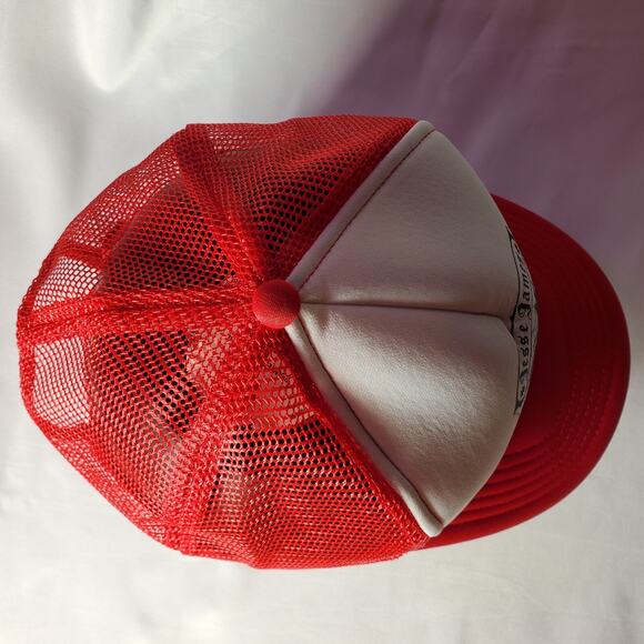 Vintage Jesse James Spider Black Widow Mesh Trucker Hat Red White Snap Back - Picture 9 of 9